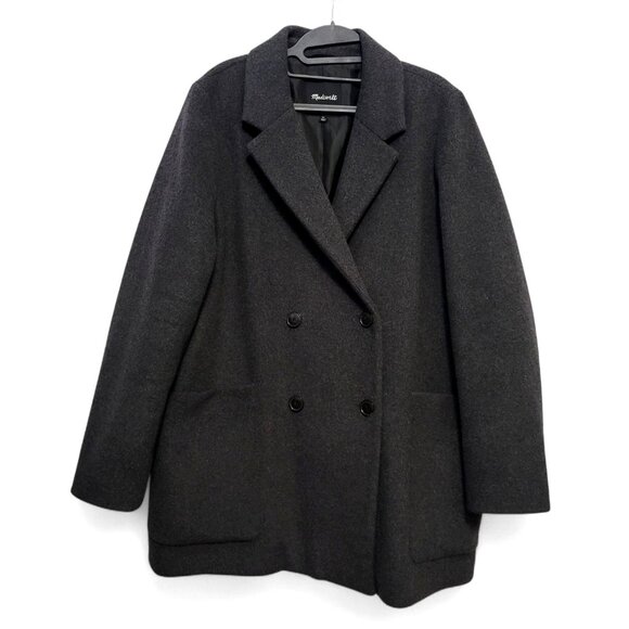 Madewell Hollis Wool-Blend Double-Breasted Coat - Picture 3 of 15